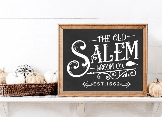The Old Salem Broom Co Est 1662 - Lettered & Lined