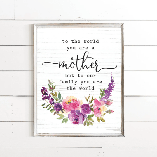 To The World You Are A Mom - Lettered & Lined