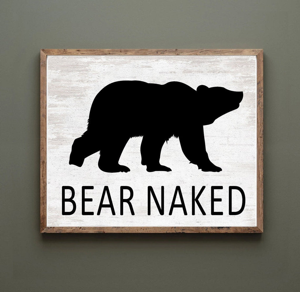 Bear Naked Bathroom - Lettered & Lined