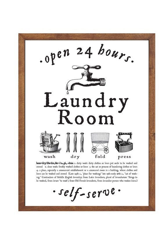 Laundry Room Open 24 Hours Self Serve  