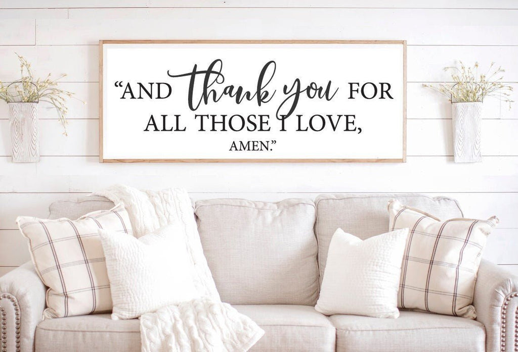 And Thank You To All Those I Love Amen - Lettered & Lined