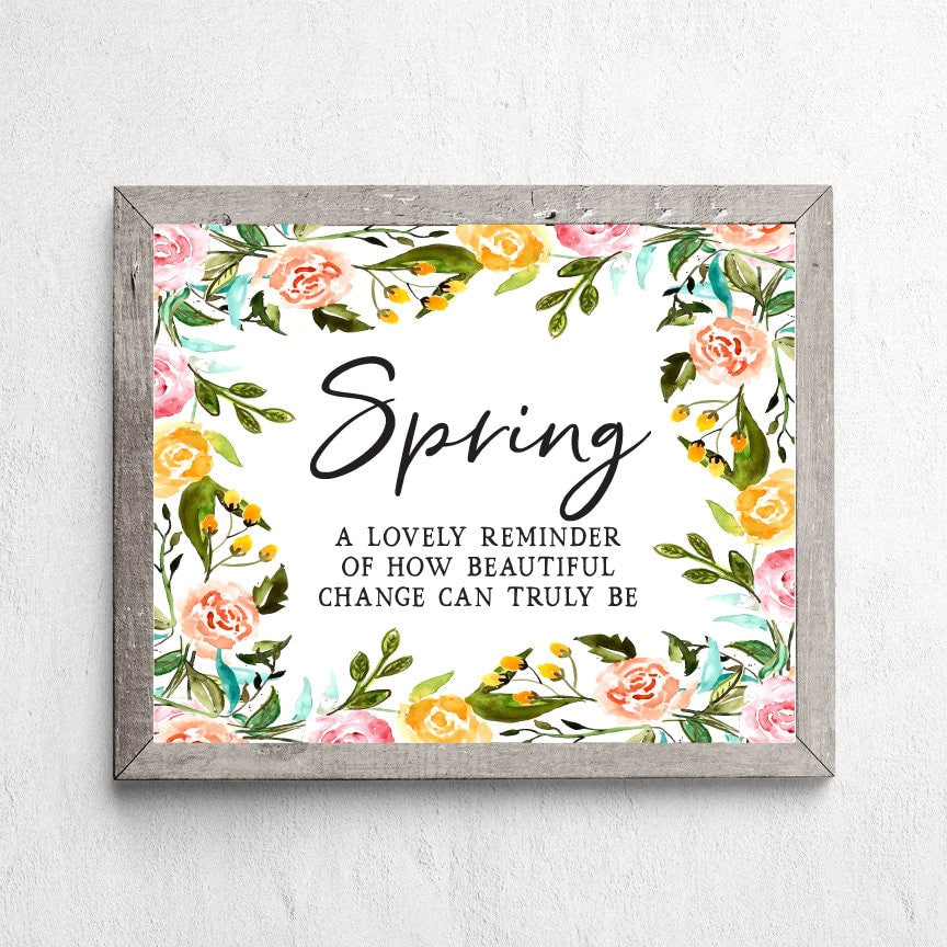 Spring A Lovely Reminder Floral Border Print 