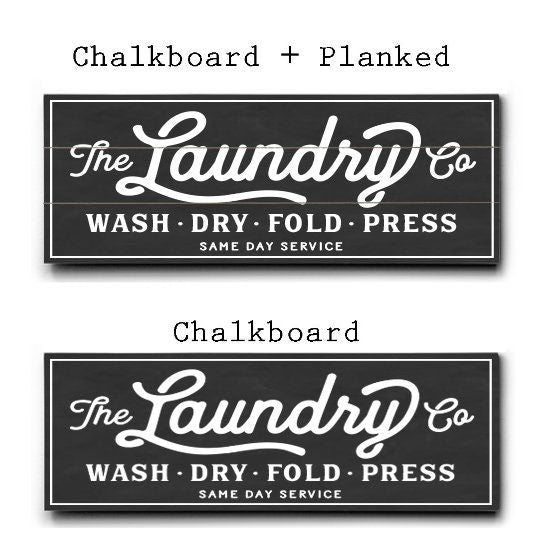 The Laundry Co Original Canvas Sign - Lettered & Lined
