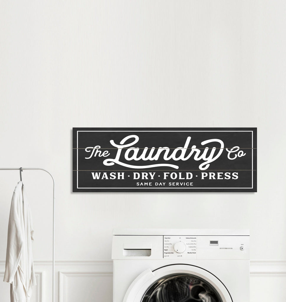The Laundry Co Original Canvas Sign - Lettered & Lined