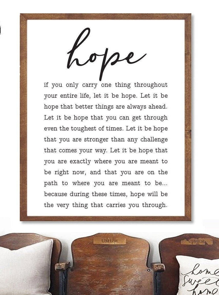 Hope Quote - Lettered & Lined