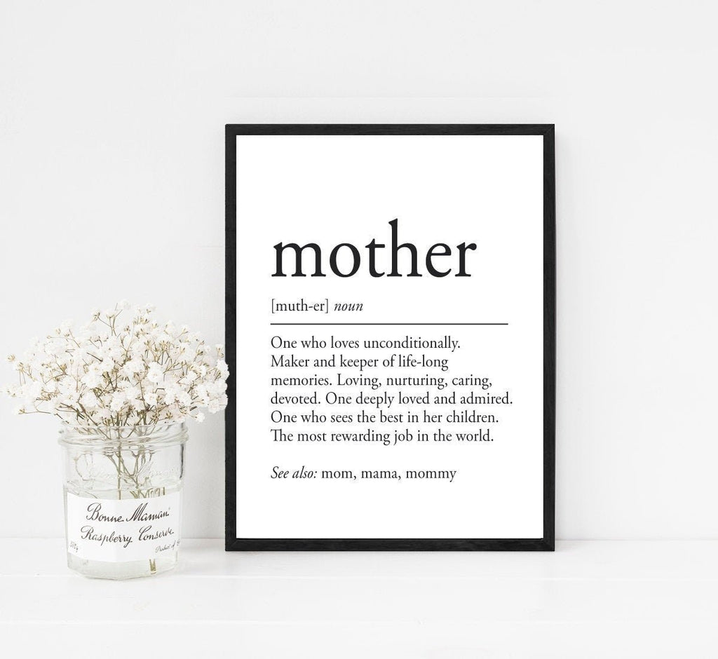 Mother Definition Sentimental - Lettered & Lined
