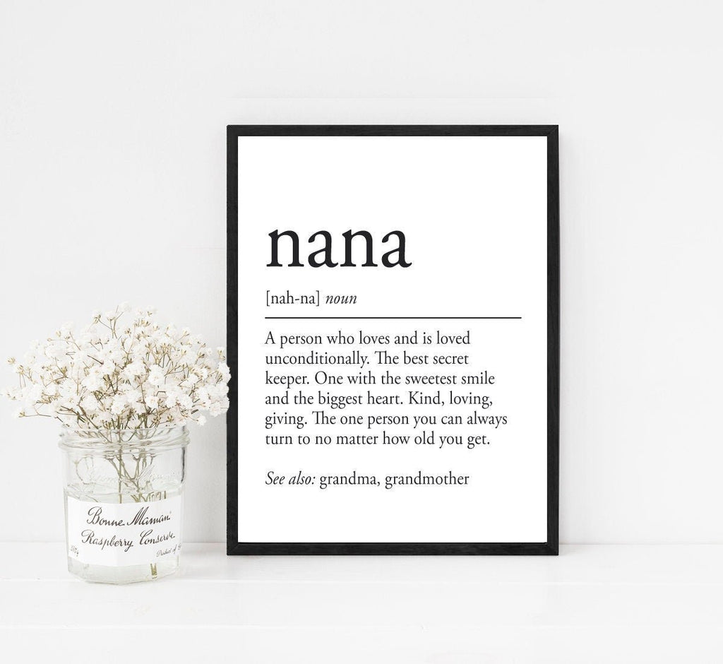 Nana Definition Sentimental - Lettered & Lined