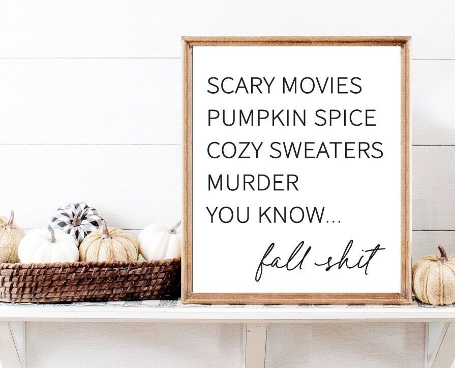 Scary Movies Pumpkin Spice Cozy Sweaters Murder You Know Fall Shit - Lettered & Lined