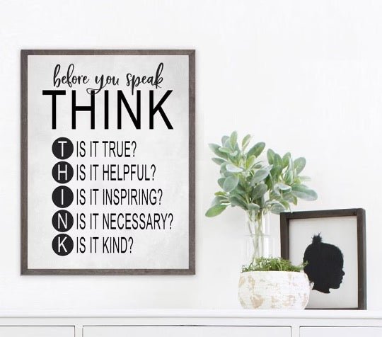 Before You Speak Think Modern - Lettered & Lined