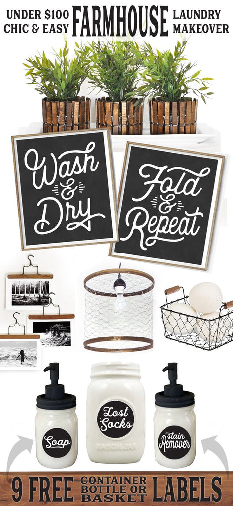 Chic & Easy Farmhouse Laundry Makeover for Less Than $100 - Lettered & Lined