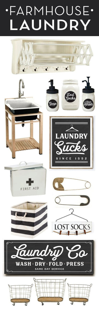 Farmhouse Laundry Room Inspiration - Lettered & Lined