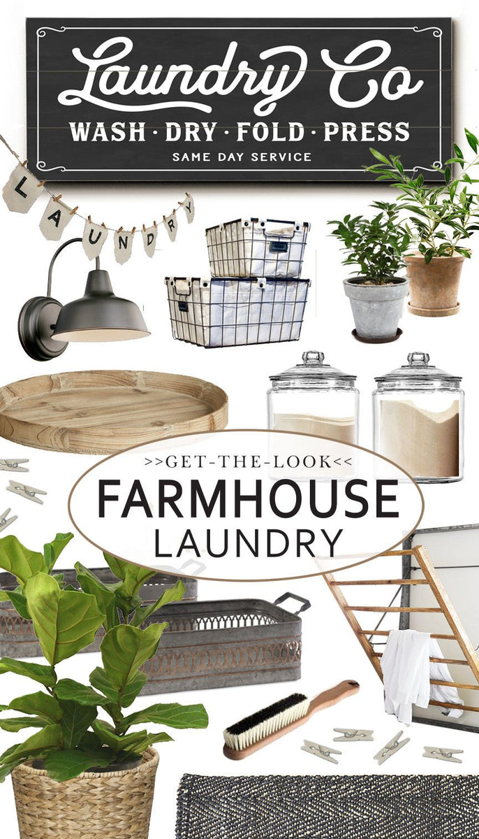 Farmhouse Laundry: Get The Look | Rustic Laundry Ideas & Inspiration – Lettered & Lined