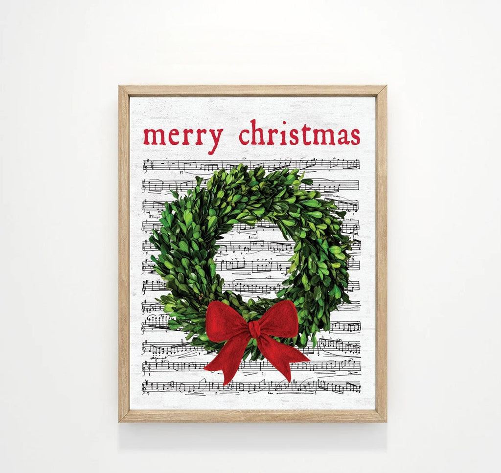 Merry Christmas Green Wreath
