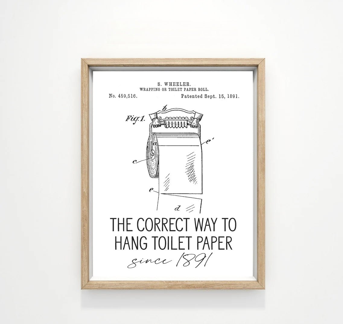 Paper Correct The Correct Way To Hang Toilet Paper Since 1891 - Lettered & Lined