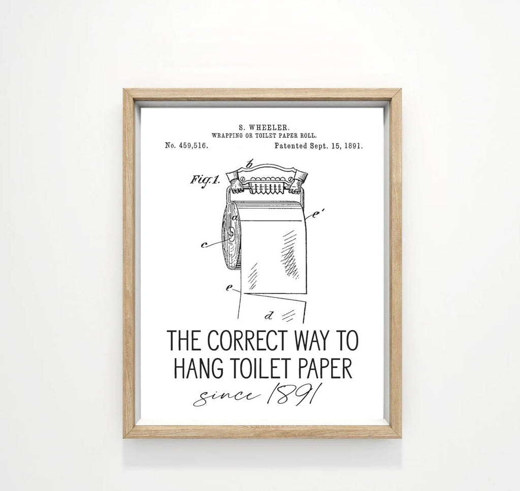 The Correct Way To Hang Toilet Paper Since 1891 - Lettered & Lined