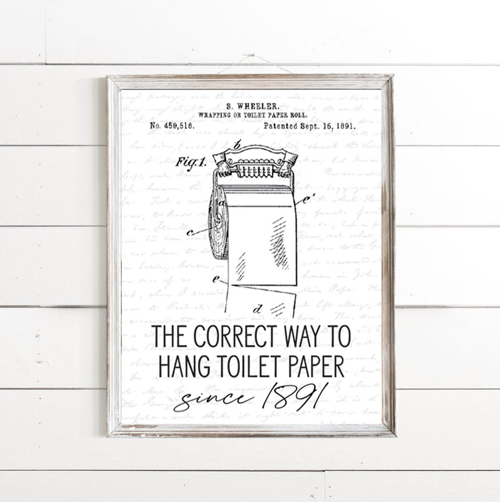 The Correct Way To Hang Toilet Paper Since 1891 - Lettered & Lined