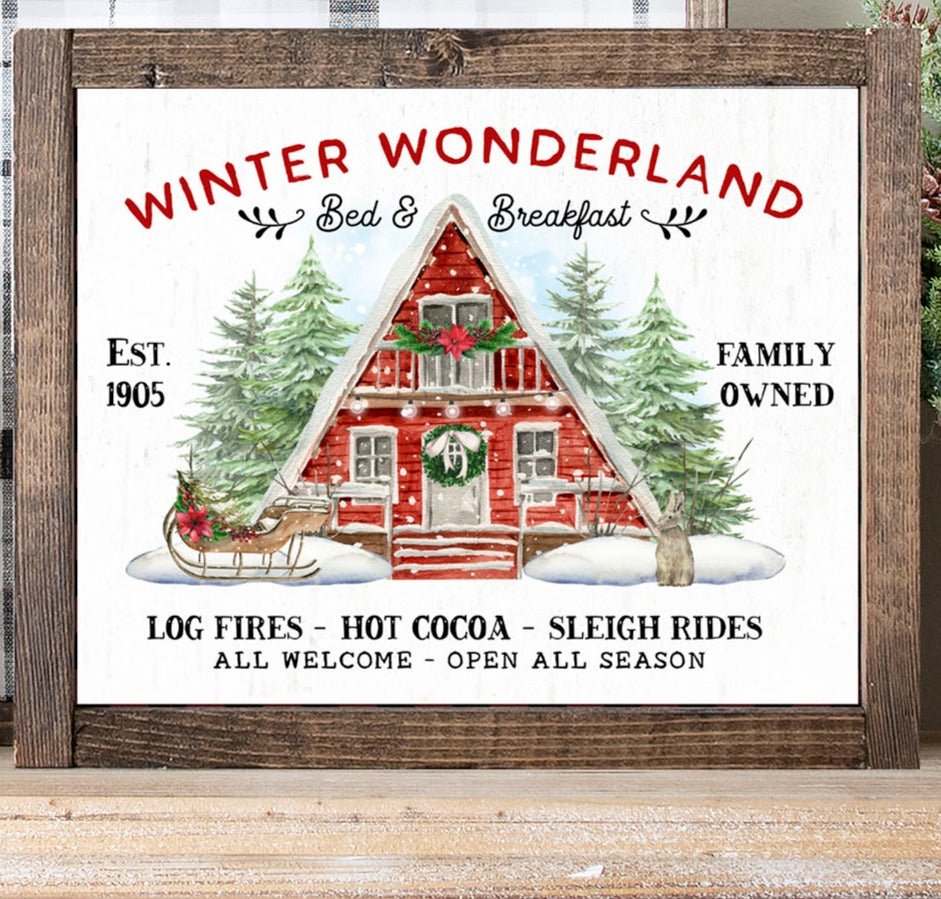 Winter Wonderland Bed and Breakfast - Lettered & Lined