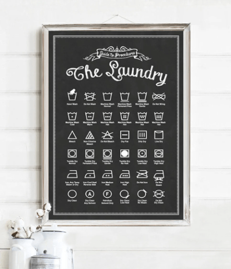 Laundry Full Symbols - Lettered & Lined