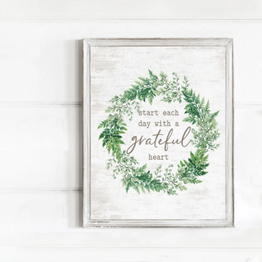 Start Each Day With A Grateful Heart - Lettered & Lined