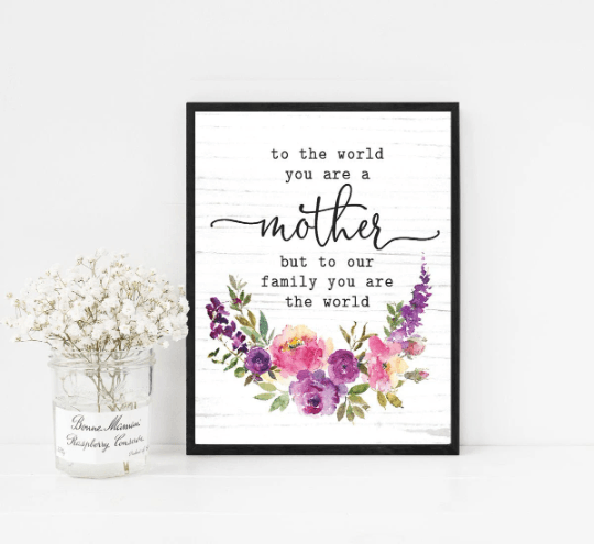 To The World You Are A Mom - Lettered & Lined