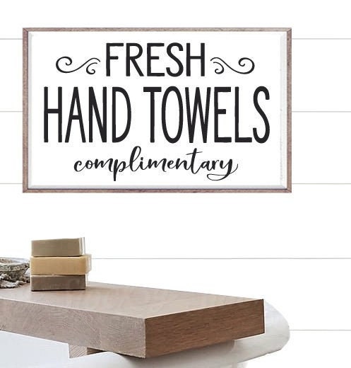 Fresh Hand Towels - Lettered & Lined