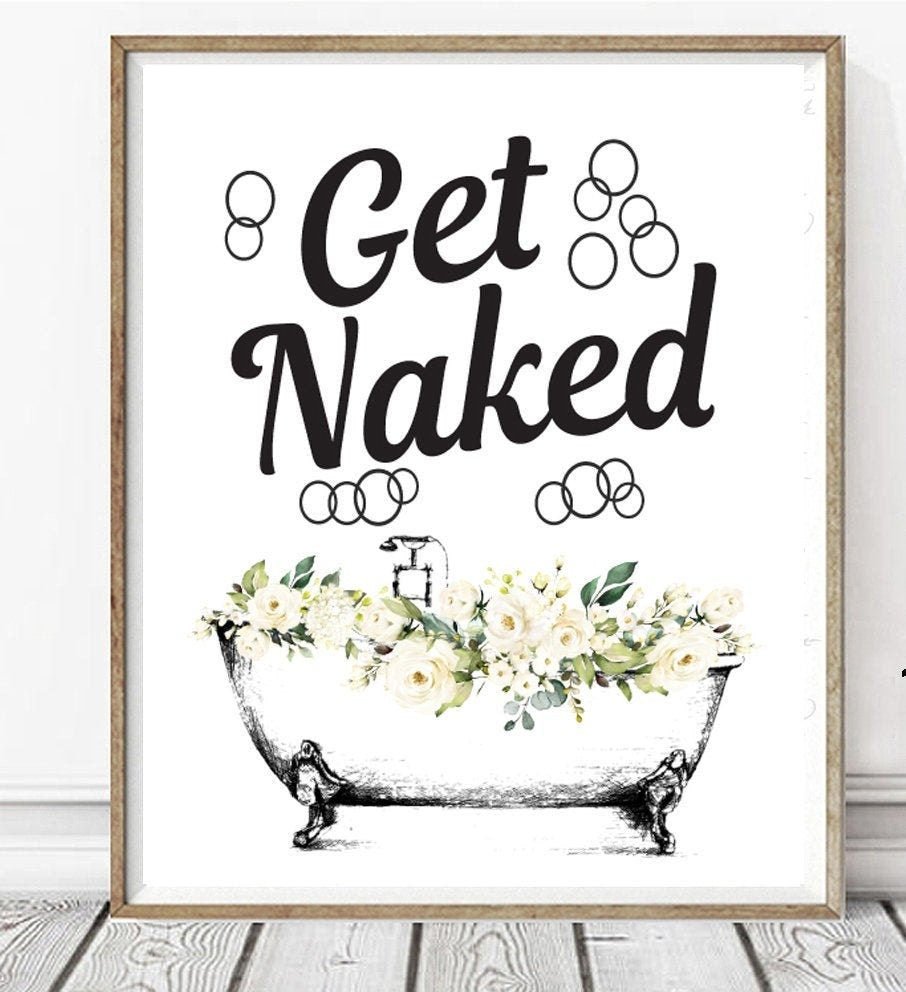 Get Naked White Floral Clawfoot - Lettered & Lined