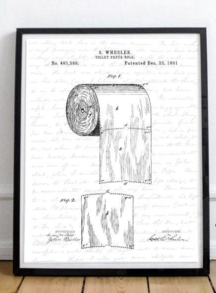 Toilet Paper Patent Art Print 