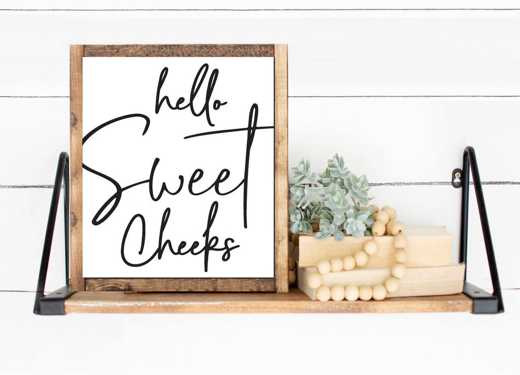 Hello Sweet Cheeks Script - Lettered & Lined