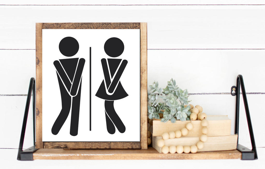 Funny Bathroom Symbols Print
