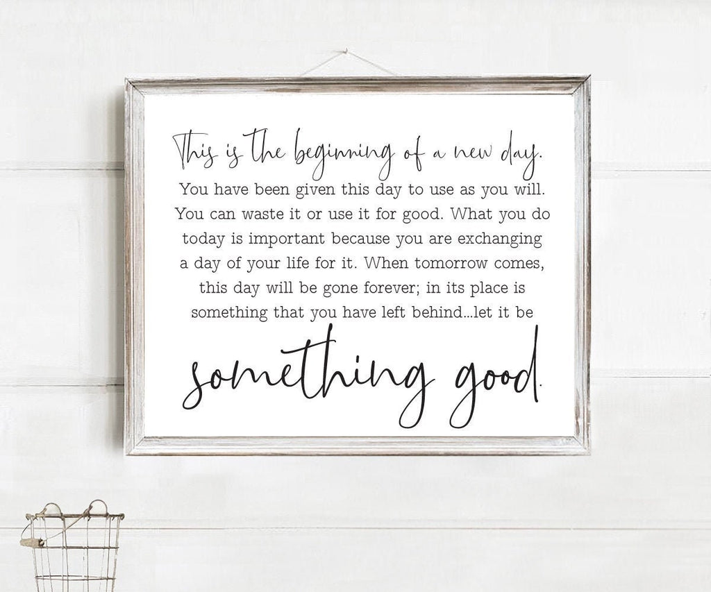 Let It Be Something Good Quote - Lettered & Lined
