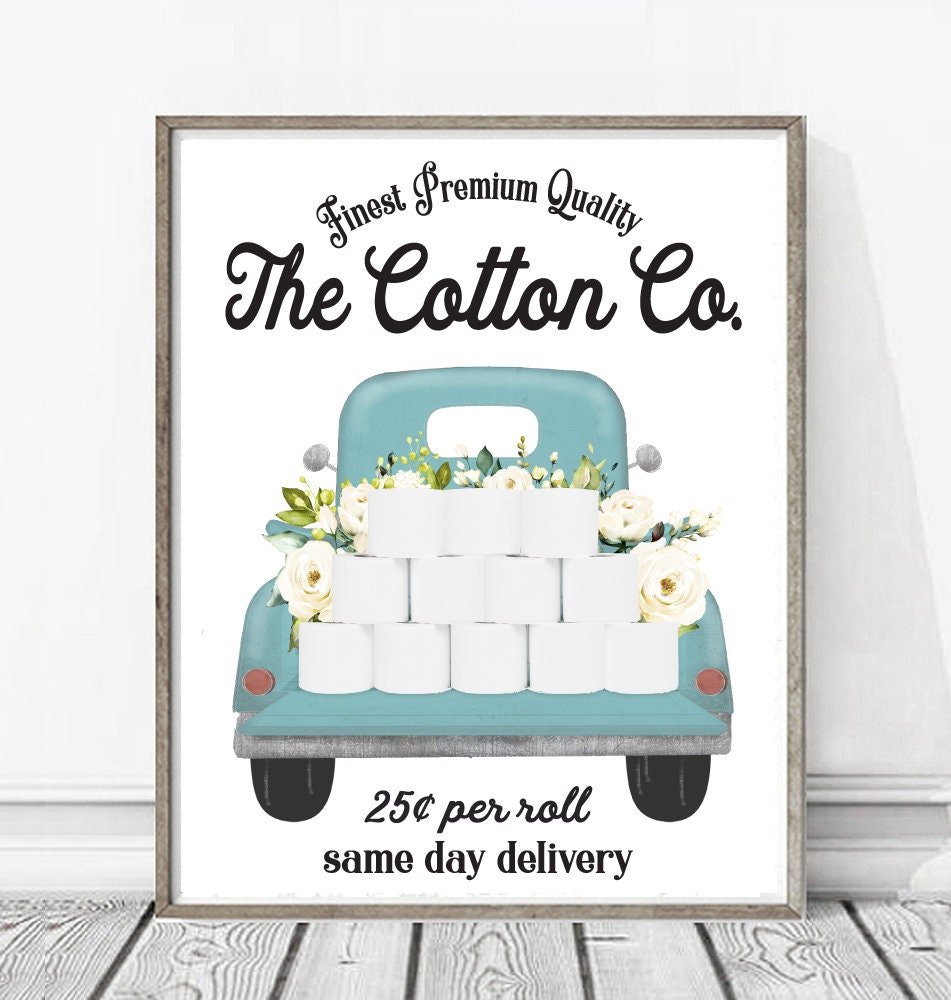 Blue The Cotton Co Blue Truckbed 25 Cents Per Roll - Lettered & Lined