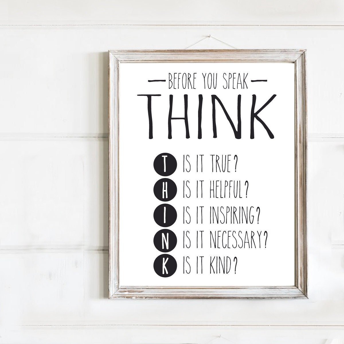 Before You Speak Think - Lettered & Lined before-you-speak-think-lettered-lined