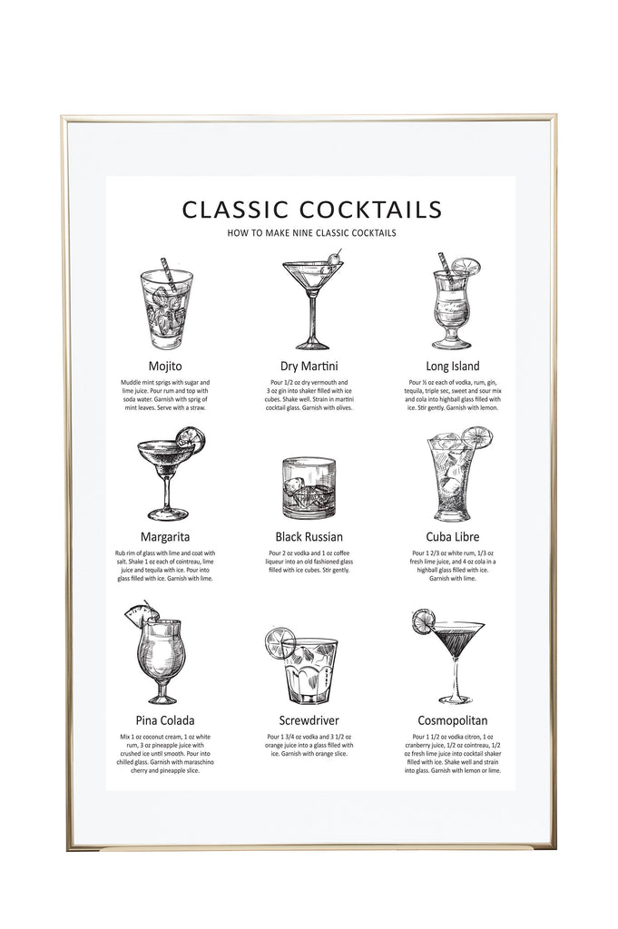 Classic Cocktails: How To Make Nine Print 