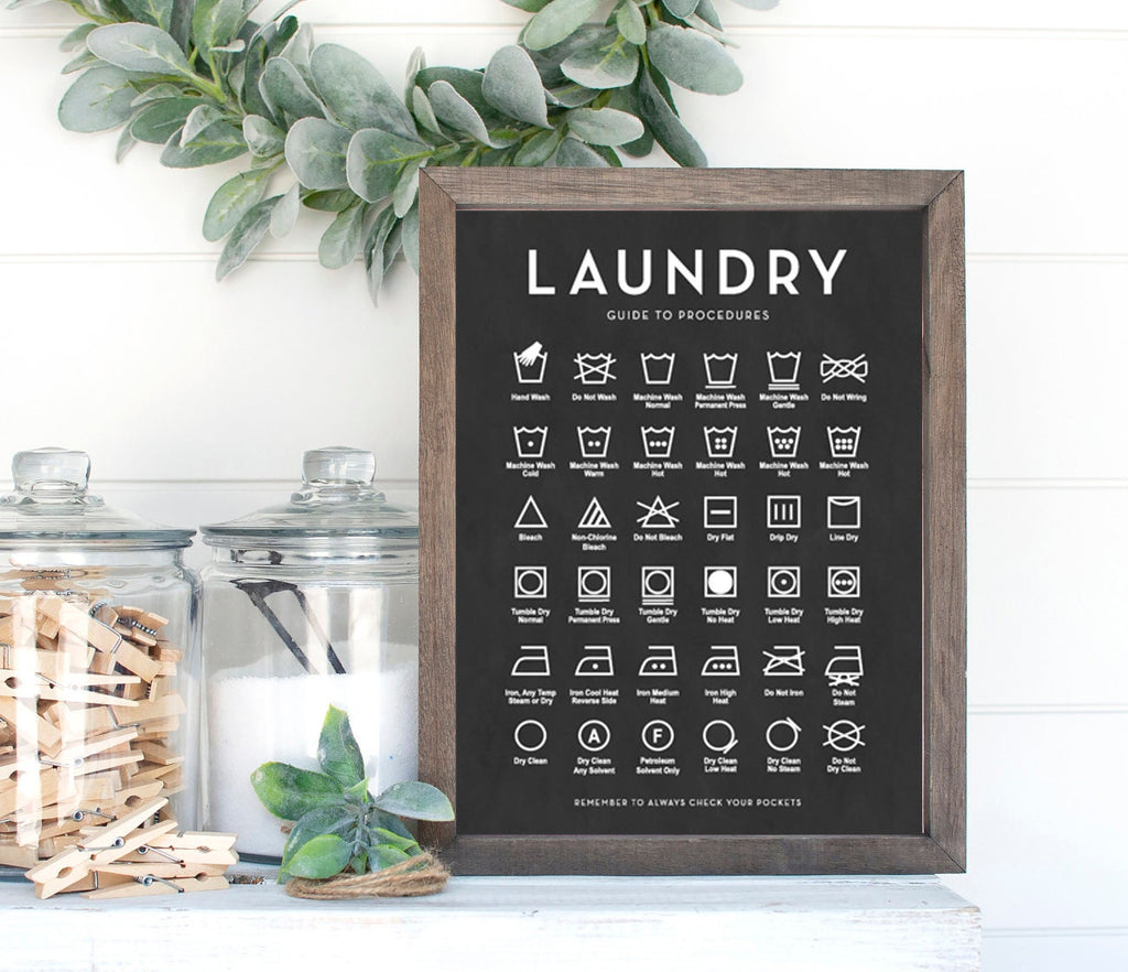 Laundry Room Print Set Chalkboard 
