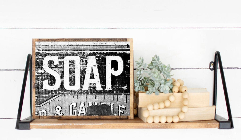 Vintage Soap Label Print - Lettered & Lined