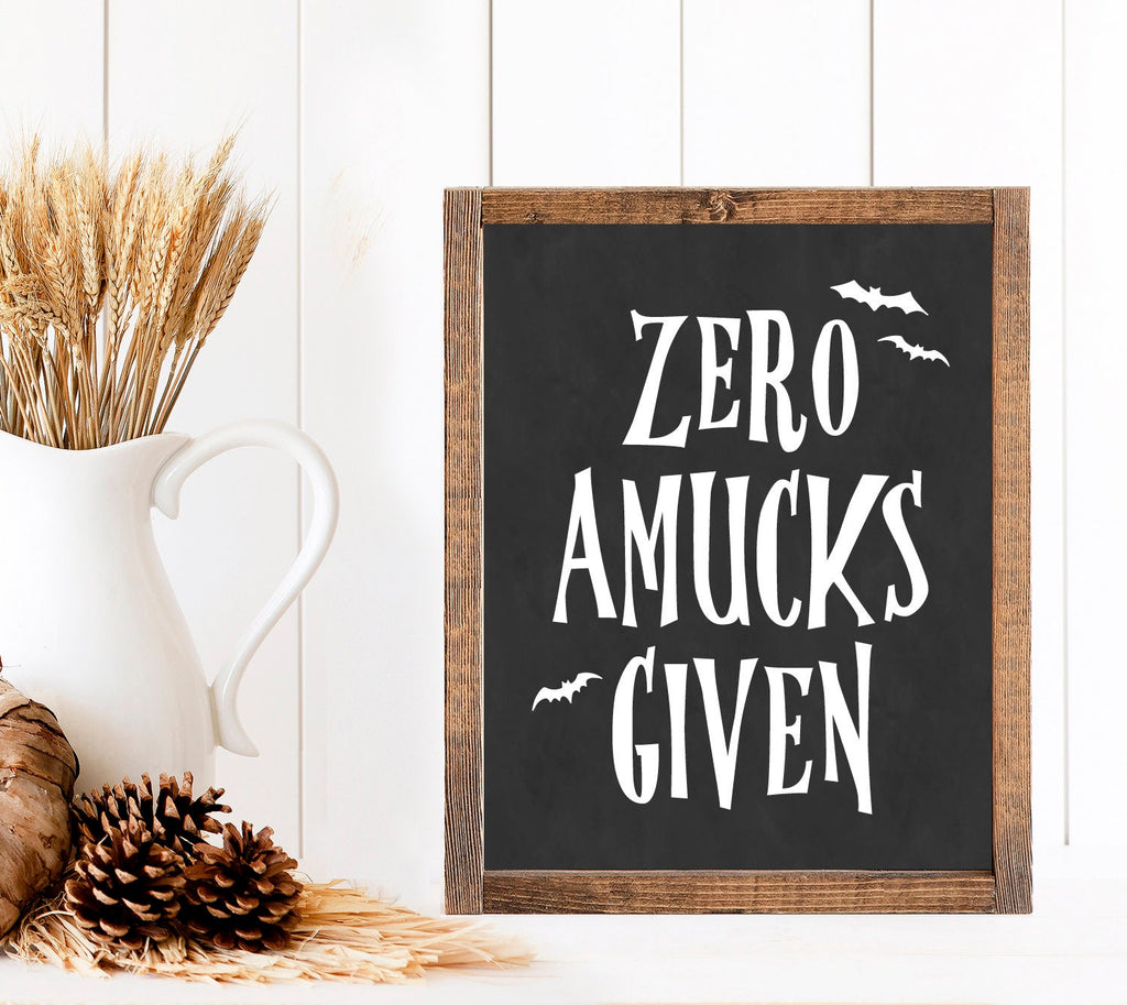 Zero AMucks Given - Lettered & Lined