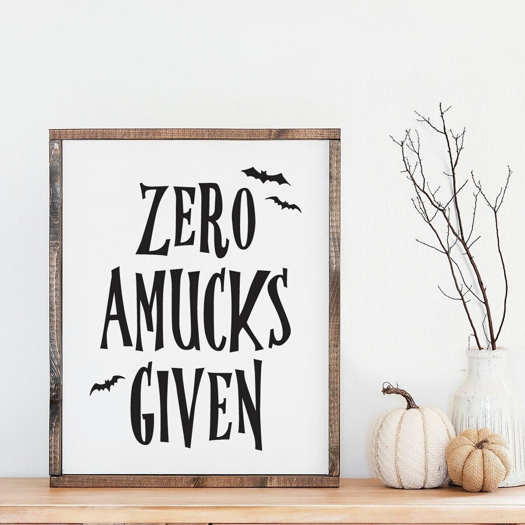 Zero AMucks Given - Lettered & Lined