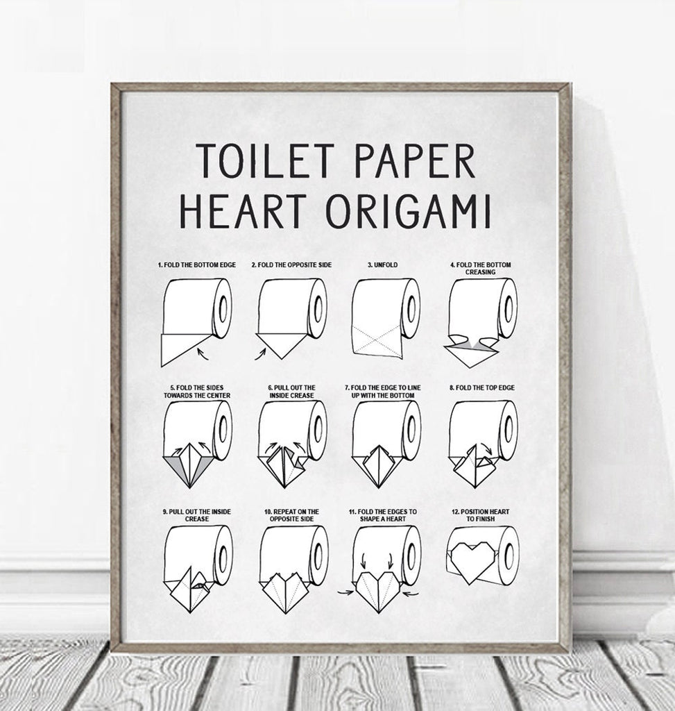 Set of 3: Toilet Paper Heart Origami, Fresh Soap, Word Search - Lettered & Lined