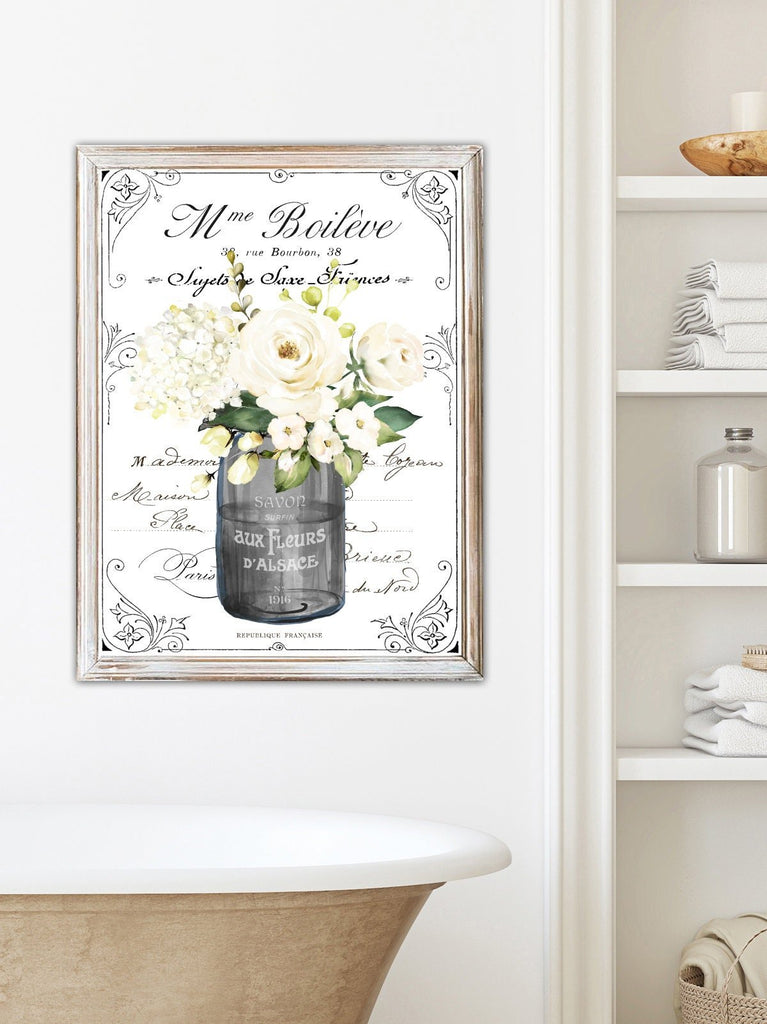 Black French Bathroom Set - Lettered & Lined