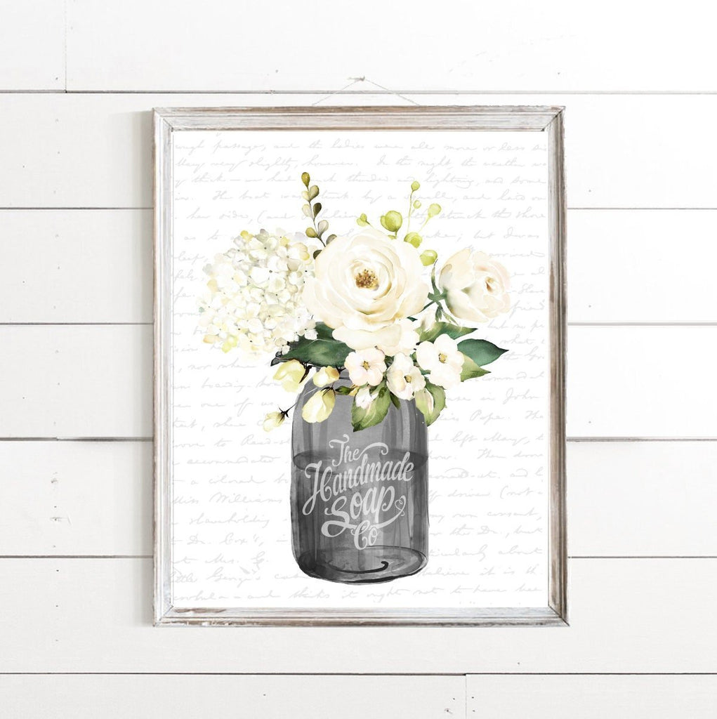 Black & White Bathroom Set of 3 Prints - Lettered & Lined