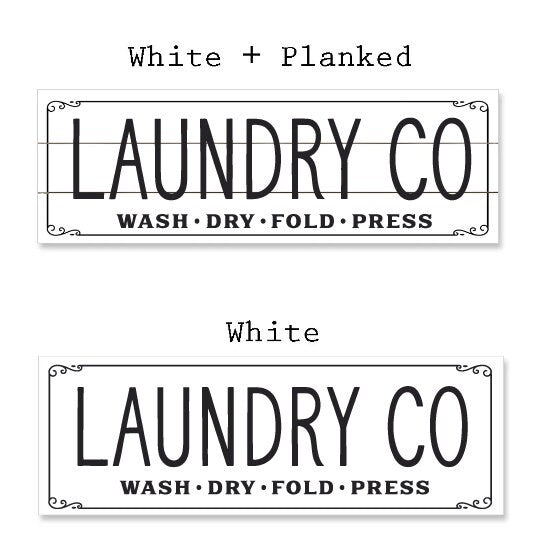 Laundry Co Canvas Sign 