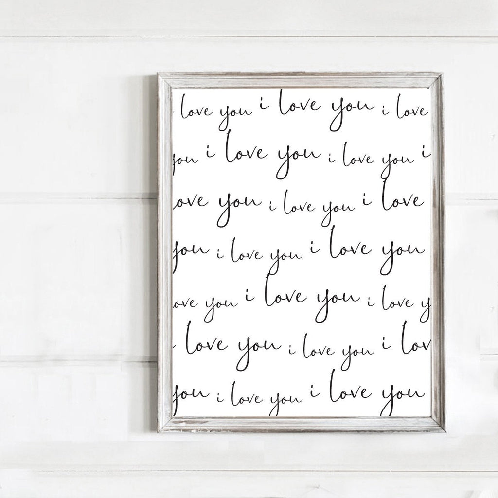 I Love You I Love You Art Print 