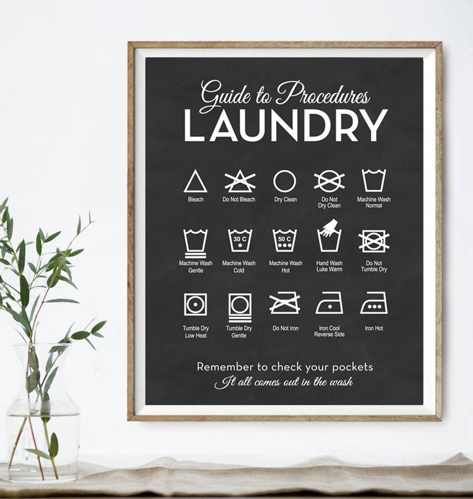 Laundry Procedures Modern - Lettered & Lined