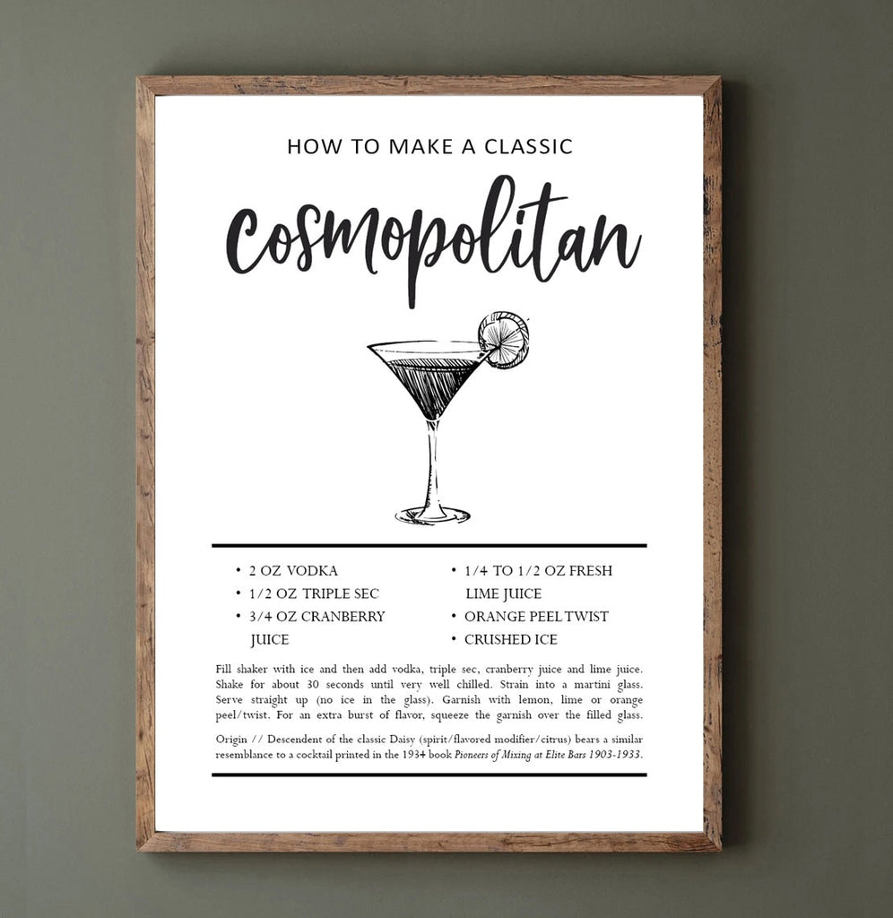 Cosmopolitan: How To Make A Classic Cocktail Print 