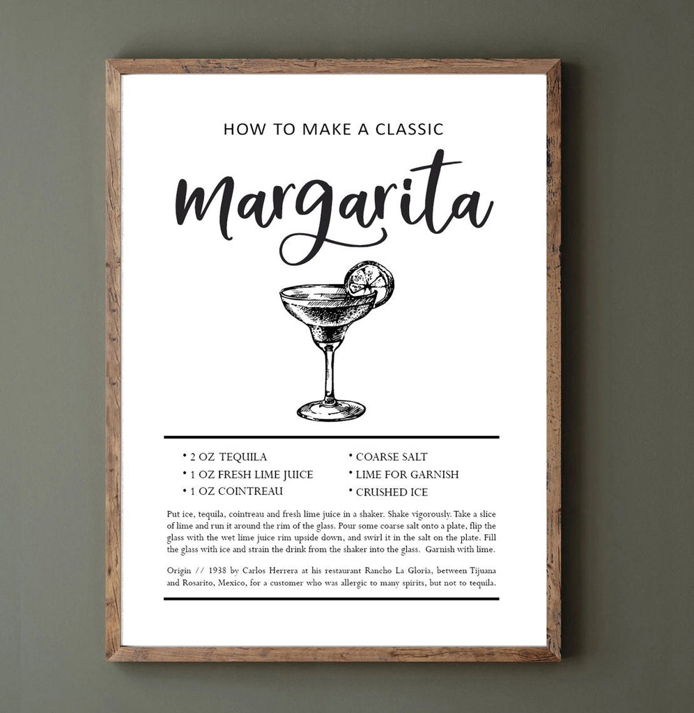 Margarita: How To Make A Classic Cocktail Print 