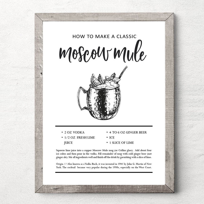Moscow Mule: How To Make A Classic Cocktail Print 