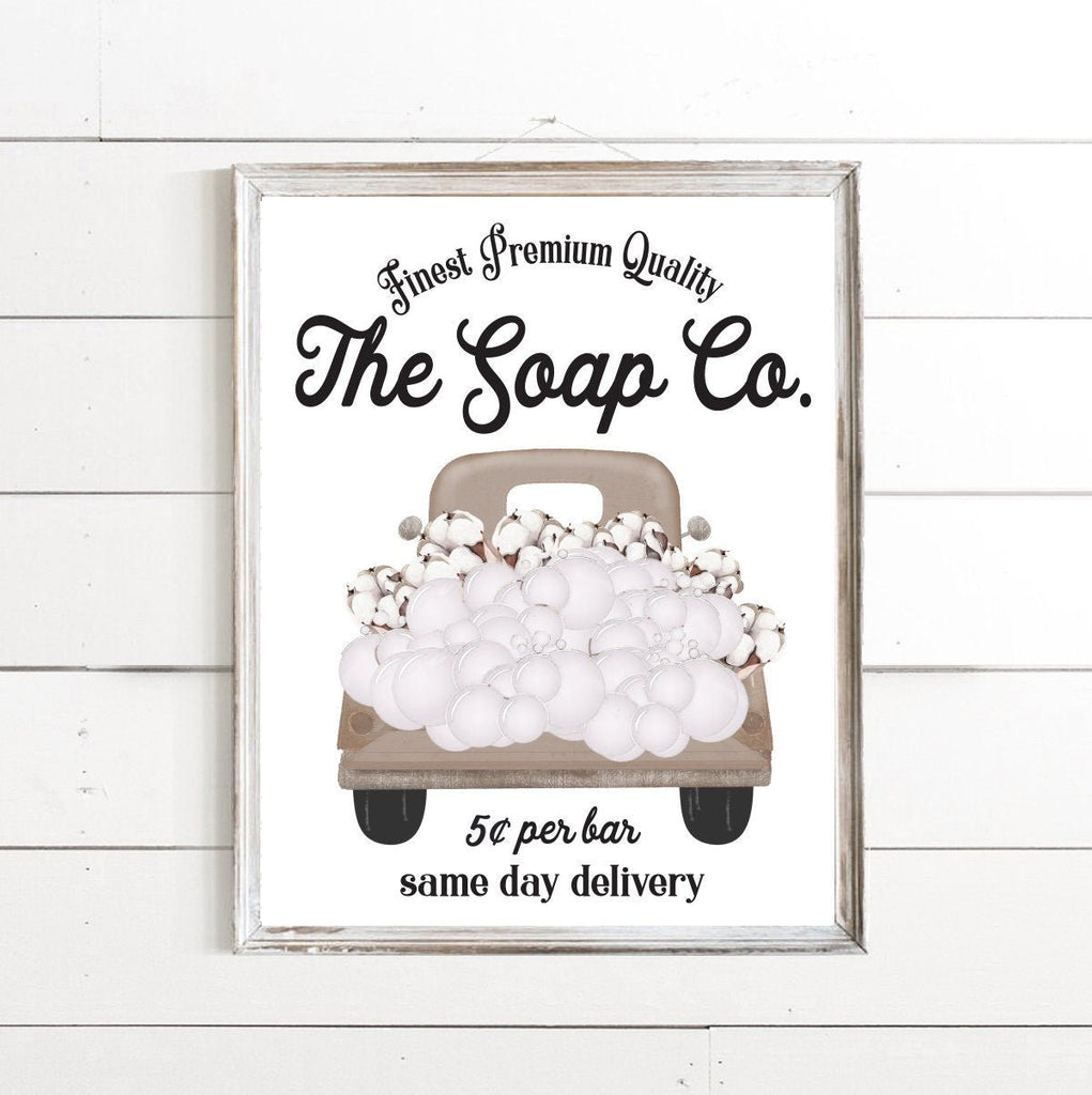 The Soap Co Natural Truck with Suds and Cotton 5 Cents - Lettered & Lined