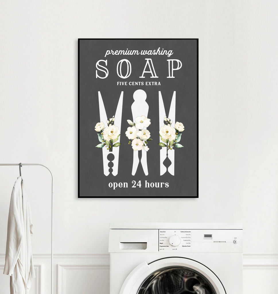 Set of 3 Chalkboard Laundry Wall Art: Laundry Co | Laundry Wall Decor | Farmhouse Laundry | Laundry Signs | Vintage Laundry | Wall Hanging