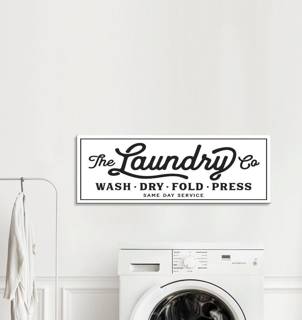 The Laundry Co Original Canvas Sign - Lettered & Lined