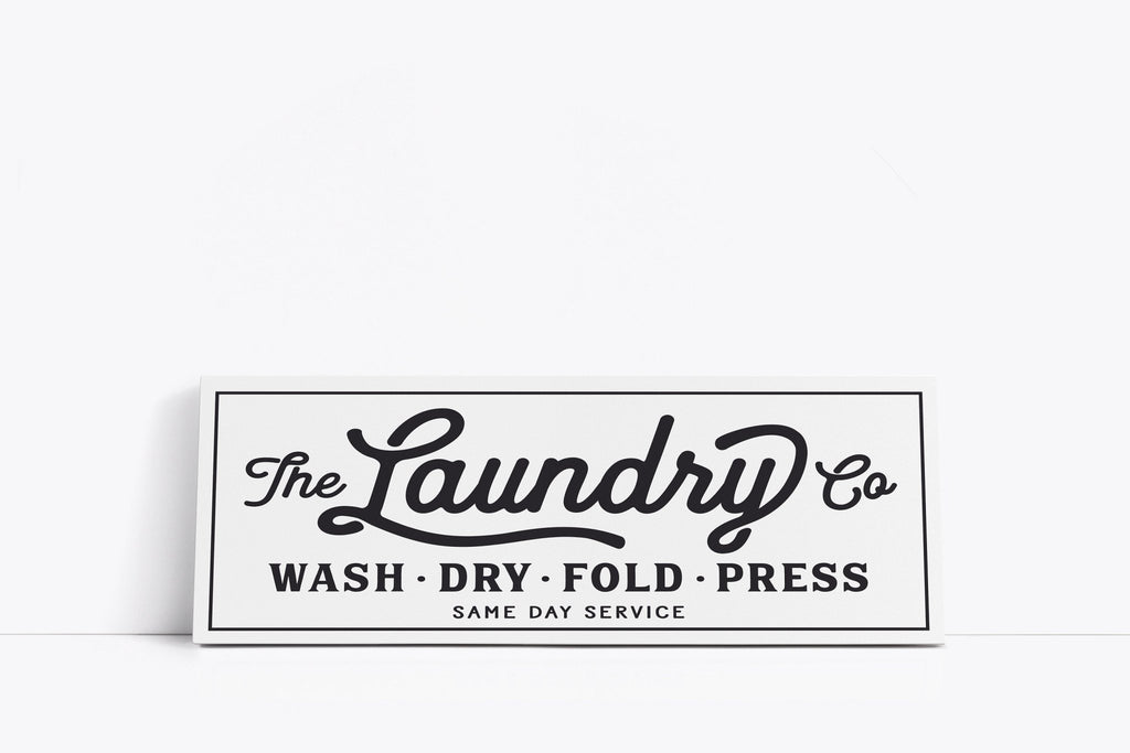 The Laundry Co Original Canvas Sign - Lettered & Lined
